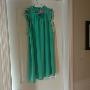 Lilly Pulitzer Green Ruffle Sleeve Dress